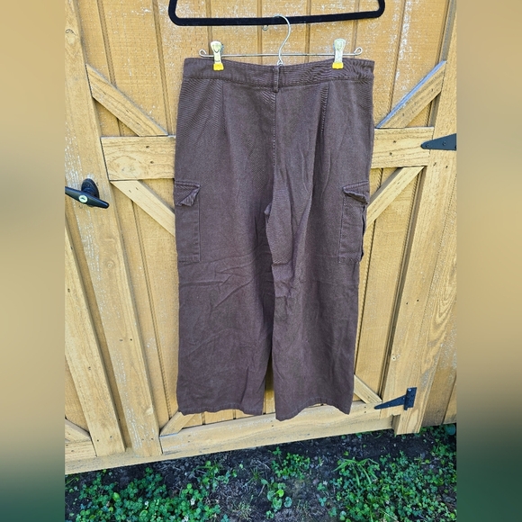 Cider Brown Cargo Pants Relaxed Fit Utility Size Large - Picture 3 of 3